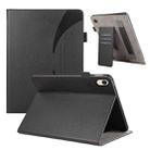 For iPad 10.2 2021 / 2020 Litchi Texture Leather Sucker Tablet Case(Black) - 1