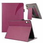 For iPad 10.2 2021 / 2020 Litchi Texture Leather Sucker Tablet Case(Purple) - 1