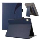 For iPad 10.2 2021 / 2020 Litchi Texture Leather Sucker Tablet Case(Dark Blue) - 1