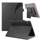 For iPad mini 6 Litchi Texture Leather Sucker Tablet Case(Black) - 1