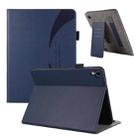 For iPad mini 6 / mini 2024 Litchi Texture Leather Sucker Tablet Case(Dark Blue) - 1