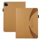 For iPad Pro 11 2024 Litchi Texture Leather Sucker Tablet Case(Brown) - 2