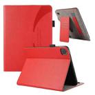 For iPad Pro 13 2024 Litchi Texture Leather Sucker Tablet Case(Red) - 1