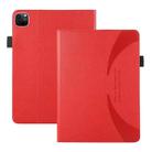 For iPad Pro 13 2024 Litchi Texture Leather Sucker Tablet Case(Red) - 2