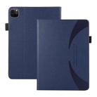 For iPad Pro 13 2024 Litchi Texture Leather Sucker Tablet Case(Dark Blue) - 2