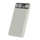 ROCK P96 10000mAh Travel Series 12W Power Bank with Cable(White) - 1