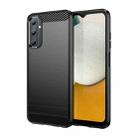 For Samsung Galaxy A05s Brushed Texture Carbon Fiber TPU Phone Case(Black) - 1