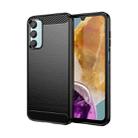For Samsung Galaxy F15 Brushed Texture Carbon Fiber TPU Phone Case(Black) - 1