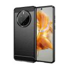 For Huawei Mate 50E Brushed Texture Carbon Fiber TPU Phone Case(Black) - 1