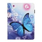 For iPad Pro 11 inch (2020) Colored Drawing Pattern Horizontal Flip PU Leather Tablet Case with Holder & Card Slot & Sleep / Wake-up Function(Blue Butterfly) - 2