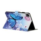 For iPad Pro 11 inch (2020) Colored Drawing Pattern Horizontal Flip PU Leather Tablet Case with Holder & Card Slot & Sleep / Wake-up Function(Blue Butterfly) - 5