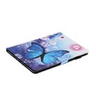 For iPad 9.7 (2017/2018) & Air 2 & Air & iPad Pro 9.7 Colored Drawing Pattern Horizontal Flip PU Leather Case with Holder & Card Slot & Sleep / Wake-up Function(Blue Butterfly) - 6