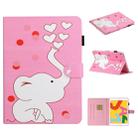 For iPad 9.7 (2017/2018) & Air 2 & Air & iPad Pro 9.7 Colored Drawing Pattern Horizontal Flip PU Leather Case with Holder & Card Slot & Sleep / Wake-up Function(Loving Elephant) - 1