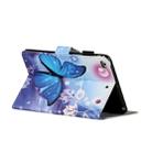 For iPad Mini 2019 & 4 & 3 & 2 & 1 Colored Drawing Pattern Horizontal Flip PU Leather Case with Holder & Card Slot & Sleep / Wake-up Function(Blue Butterfly) - 5