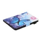 For iPad Mini 2019 & 4 & 3 & 2 & 1 Colored Drawing Pattern Horizontal Flip PU Leather Case with Holder & Card Slot & Sleep / Wake-up Function(Blue Butterfly) - 6