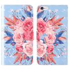 For iPhone 6 / 6s 3D Painting Colored Drawing Pattern Horizontal Flip TPU + PU Leather Case with Holder & Card Slots & Wallet & Lanyard(Colored Flowers) - 1