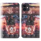 For iPhone 11 3D Painting Colored Drawing Pattern Horizontal Flip TPU + PU Leather Case with Holder & Card Slots & Wallet & Lanyard(Dream Lion) - 1