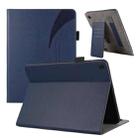 For Samsung Galaxy Tab A7 Lite Litchi Texture Leather Sucker Tablet Case(Dark Blue) - 1