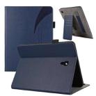 For Samsung Galaxy Tab A 10.5 / T590 Litchi Texture Leather Sucker Tablet Case(Dark Blue) - 1