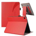 For Samsung Galaxy Tab A7 2020 Litchi Texture Leather Sucker Tablet Case(Red) - 1