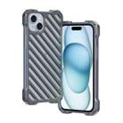 For iPhone 15 R-JUST Breathable Armor Phone Case(Space Grey) - 1