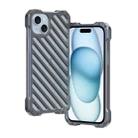 For iPhone 15 Plus R-JUST Breathable Armor Phone Case(Space Grey) - 1