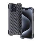 For iPhone 15 Pro R-JUST Breathable Armor Phone Case(Space Grey) - 1