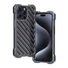 For iPhone 15 Pro Max R-JUST Breathable Armor Phone Case(Space Grey) - 1