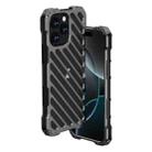 For iPhone 16 Pro R-JUST RJ-50 Hollow Breathable Armor Metal Phone Case(Space Grey) - 1