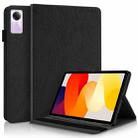 For Xiaomi Redmi Pad SE Tree Life Series Embossed Leather Tablet Case(Black) - 1