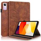 For Xiaomi Redmi Pad SE Tree Life Series Embossed Leather Tablet Case(Brown) - 1