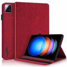 For Xiaomi Pad 6s Pro Tree Life Series Embossed Leather Tablet Case(Red) - 1