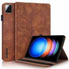 For Xiaomi Pad 6s Pro Tree Life Series Embossed Leather Tablet Case(Brown) - 1