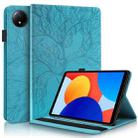 For Xiaomi Redmi Pad SE 8.7 4G Tree Life Series Embossed Leather Tablet Case(Lake Blue) - 1