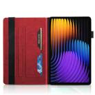 For Xiaomi Pad 7 / 7 Pro Tree Life Series Embossed Leather Tablet Case(Red) - 3