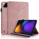For Xiaomi Pad 7 / 7 Pro Tree Life Series Embossed Leather Tablet Case(Rose Gold) - 1