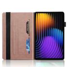 For Xiaomi Pad 7 / 7 Pro Tree Life Series Embossed Leather Tablet Case(Rose Gold) - 3