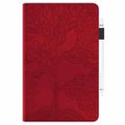 For Xiaomi Redmi Pad SE 11 2025 Tree Life Series Embossed Leather Tablet Case(Red) - 2