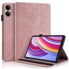 For Xiaomi Redmi Pad SE 11 2025 Tree Life Series Embossed Leather Tablet Case(Rose Gold) - 1