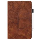For Xiaomi Redmi K Pad Tree Life Series Embossed Leather Tablet Case(Brown) - 2