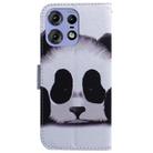 For Motorola Edge 50 Pro Coloured Drawing Flip Leather Phone Case(Panda) - 3