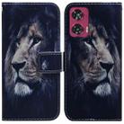 For Motorola Edge 50 Fusion Coloured Drawing Flip Leather Phone Case(Lion) - 1