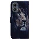 For Motorola Edge 2024 Coloured Drawing Flip Leather Phone Case(Lion) - 3