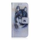 For Motorola Moto G04s / Moto E14 Coloured Drawing Flip Leather Phone Case(White Wolf) - 2