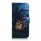 For Motorola Moto G04s / Moto E14 Coloured Drawing Flip Leather Phone Case(Oil Painting Owl) - 2