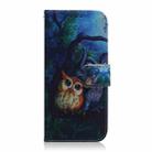 For Motorola Moto G85 Coloured Drawing Flip Leather Phone Case(Oil Painting Owl) - 2