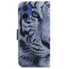 For Motorola Moto G85 Coloured Drawing Flip Leather Phone Case(Tiger) - 3