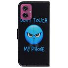 For Motorola Moto G55 Coloured Drawing Flip Leather Phone Case(Anger) - 3