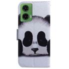 For Motorola Moto G35 Coloured Drawing Flip Leather Phone Case(Panda) - 3