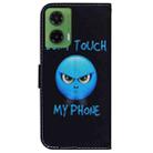 For Motorola Moto G35 Coloured Drawing Flip Leather Phone Case(Anger) - 3